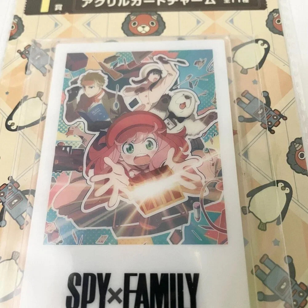 Spy x Family Ichiban Kuji Code White Acrylic Keychain Card Charm Anya Damian - Picture 12 of 13